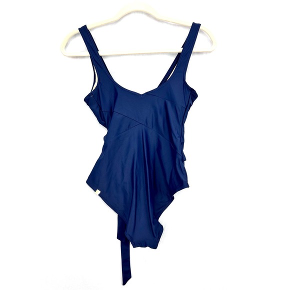 Summersalt The Perfect Wrap One-Piece Navy Blue size Medium - Picture 6 of 7